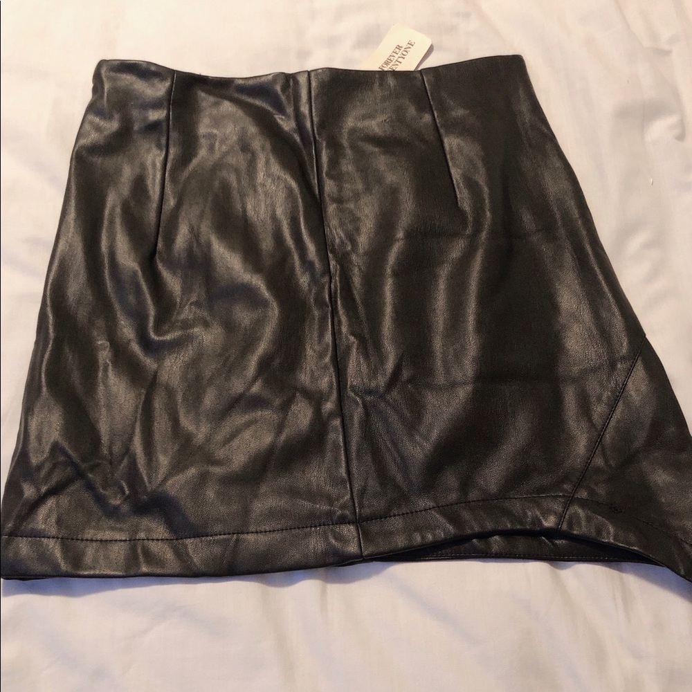 Faux leather skirt